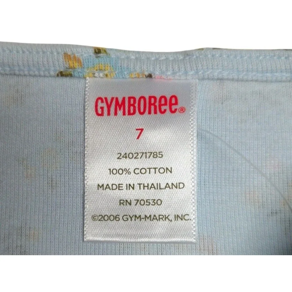 Vintage Gymboree Long Sleeved Top Size 7 Blue Floral Print Wildflowers Y2K NWT
